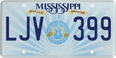 MS license plate LJV399