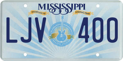MS license plate LJV400
