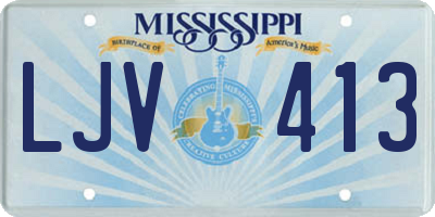 MS license plate LJV413