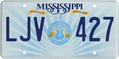 MS license plate LJV427