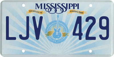 MS license plate LJV429