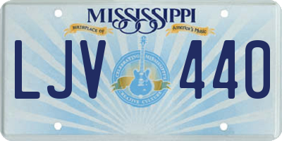 MS license plate LJV440