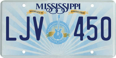 MS license plate LJV450