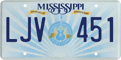 MS license plate LJV451