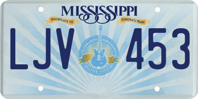 MS license plate LJV453