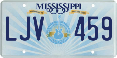MS license plate LJV459