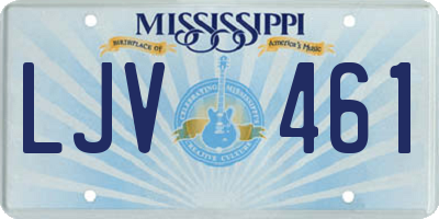 MS license plate LJV461