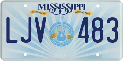 MS license plate LJV483