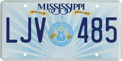 MS license plate LJV485