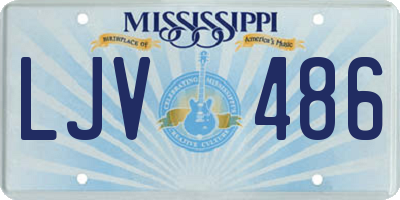 MS license plate LJV486