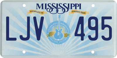 MS license plate LJV495