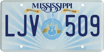 MS license plate LJV509