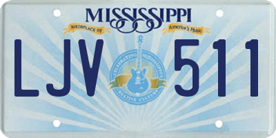 MS license plate LJV511