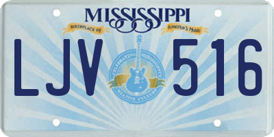 MS license plate LJV516