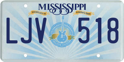 MS license plate LJV518