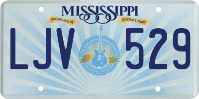MS license plate LJV529