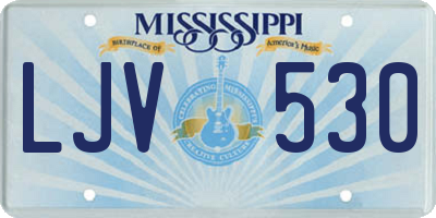 MS license plate LJV530