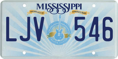 MS license plate LJV546