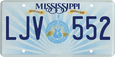 MS license plate LJV552