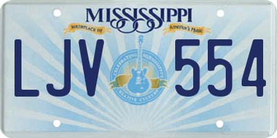 MS license plate LJV554