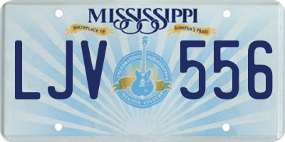 MS license plate LJV556