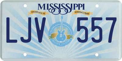 MS license plate LJV557