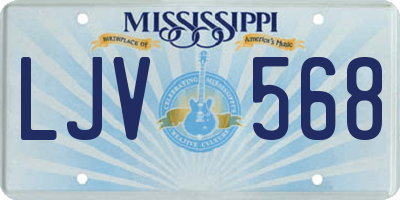 MS license plate LJV568