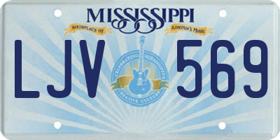 MS license plate LJV569