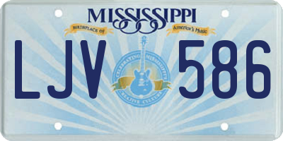 MS license plate LJV586
