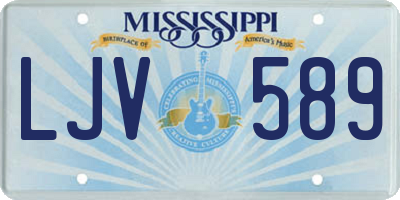 MS license plate LJV589