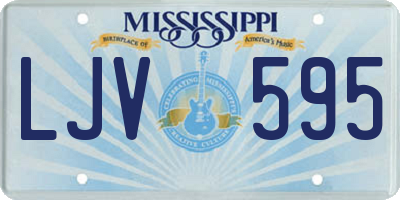MS license plate LJV595