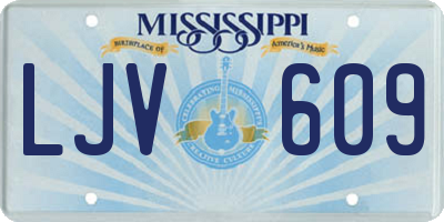 MS license plate LJV609