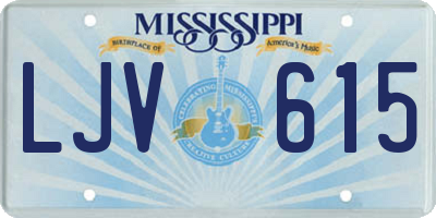 MS license plate LJV615