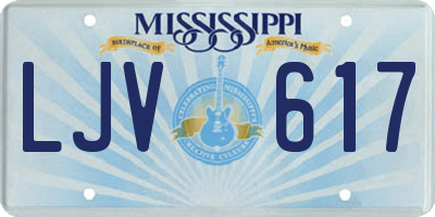 MS license plate LJV617