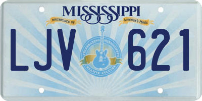 MS license plate LJV621