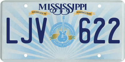 MS license plate LJV622