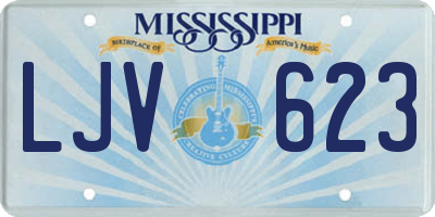 MS license plate LJV623