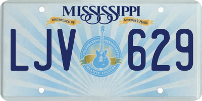 MS license plate LJV629