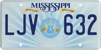 MS license plate LJV632