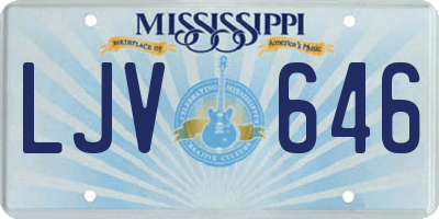 MS license plate LJV646