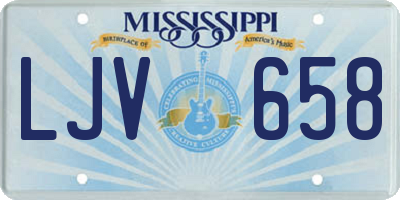 MS license plate LJV658