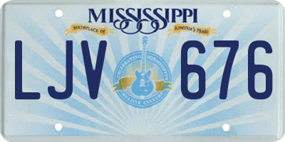 MS license plate LJV676