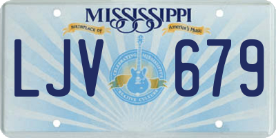 MS license plate LJV679