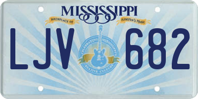 MS license plate LJV682