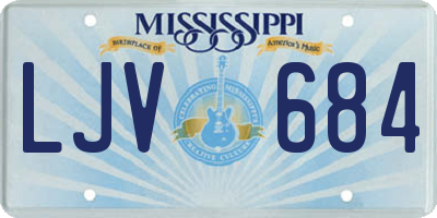 MS license plate LJV684