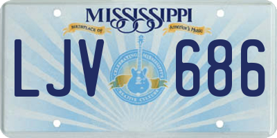 MS license plate LJV686