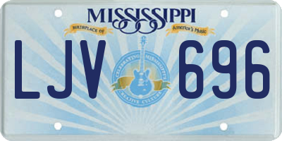 MS license plate LJV696