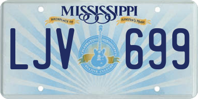 MS license plate LJV699