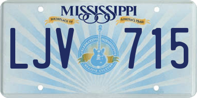 MS license plate LJV715