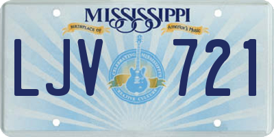 MS license plate LJV721